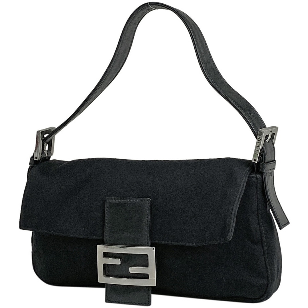 Fendi Zucca Mamma Bucket One Shoulder Hobo Handbag Shoulder Bag Black